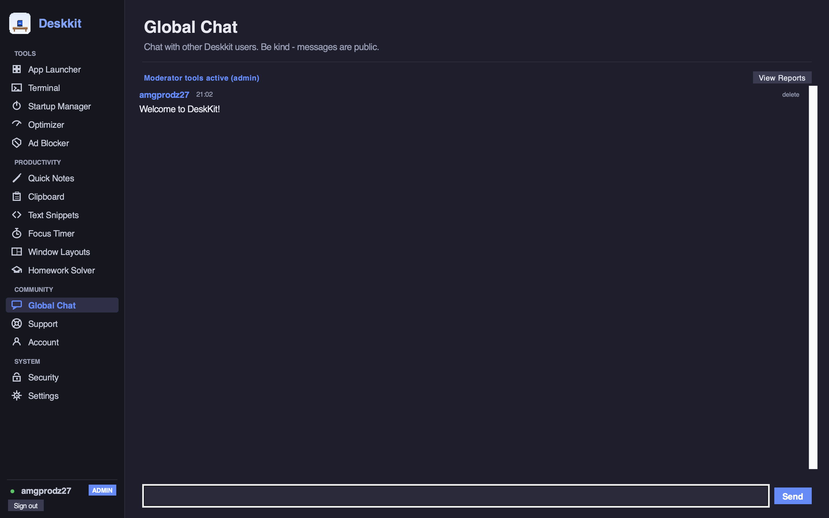 Deskkit app screenshot