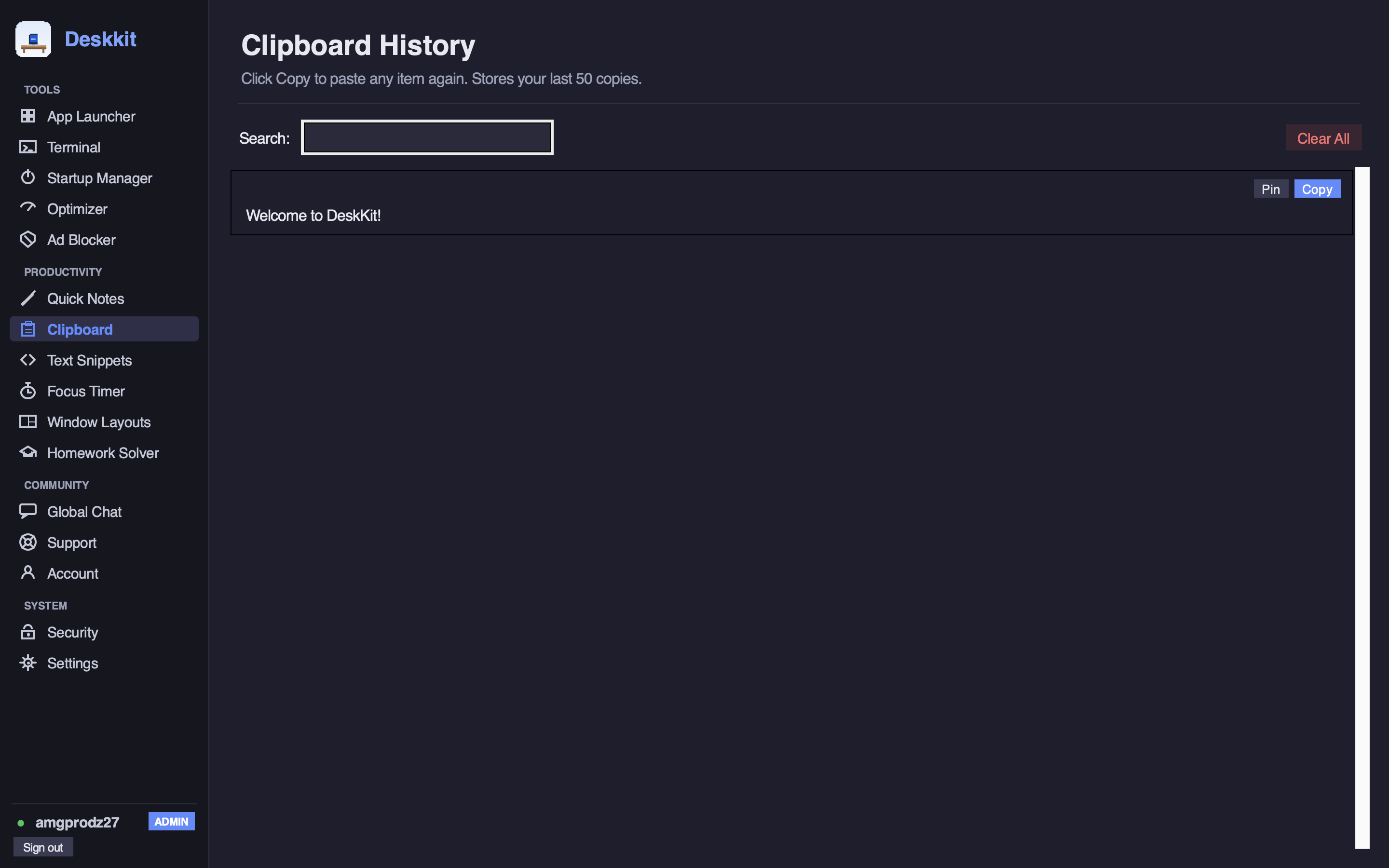 Clipboard History